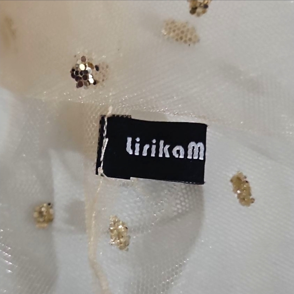 LIRIKA MATOSHI | Sheer Mesh Glitter Top in Size Small - Picture 7 of 10
